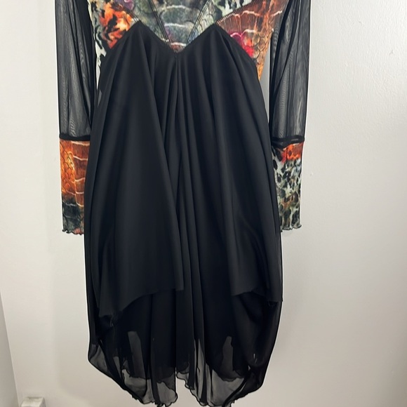 Joseph Ribkoff Black Goth-Style Sheer Dress - Picture 7 of 12